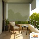 Hippo 95% Sun Block Outdoor Roller Blind (HDPE)