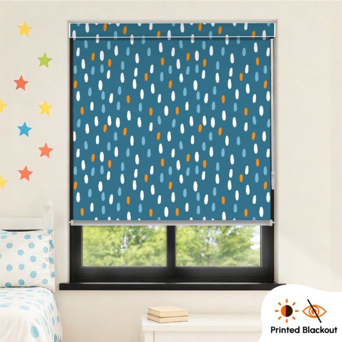 Hippo Blackout Printed Kids Indoor Roller Blind (Child Safety Wand)