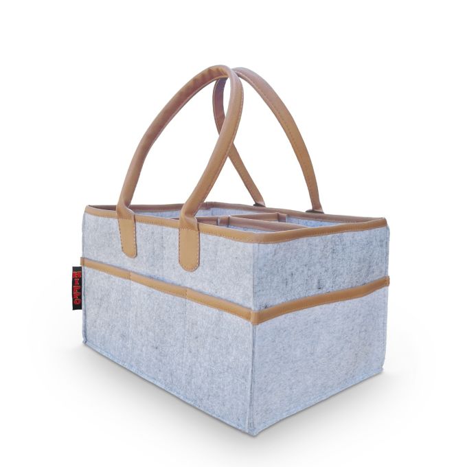 Hippo Everyday Baby Storage Cute Leather Finish Diaper Caddy Bag