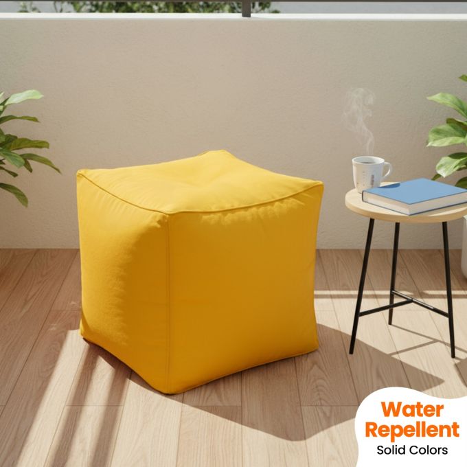 Hippo Outdoor Premium Cubical Pouf  Bean Bag Covers - Perfect for Balconies, Patios & Pool Decks