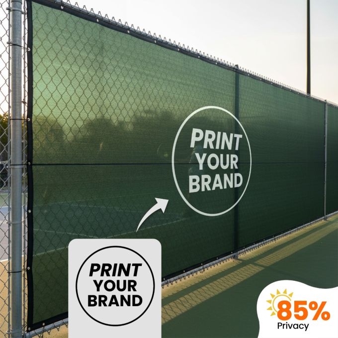 Hippo Custom Premium Printed Fence – 85% Privacy; Brand Your Event, Sport Courts & Construction Areas