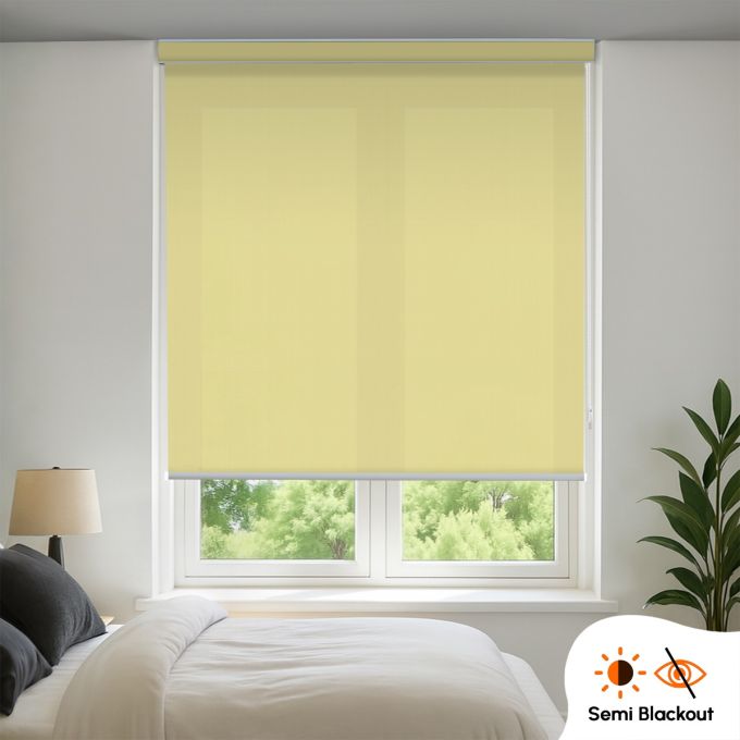 Hippo Semi Blackout Solid Indoor Roller Blind (Polyester)