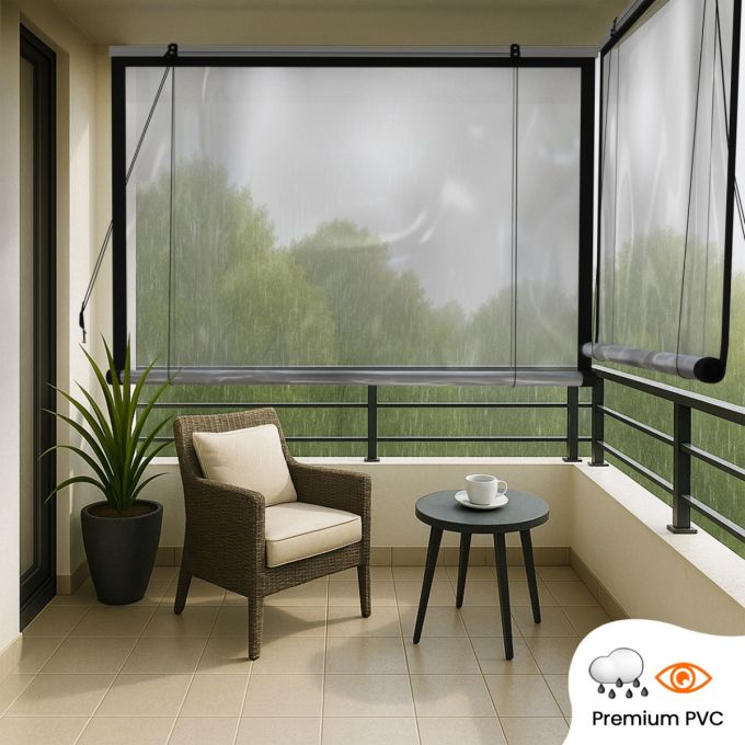 Hippo Waterpoof Clear Outdoor Chick Blind (Premium PVC)