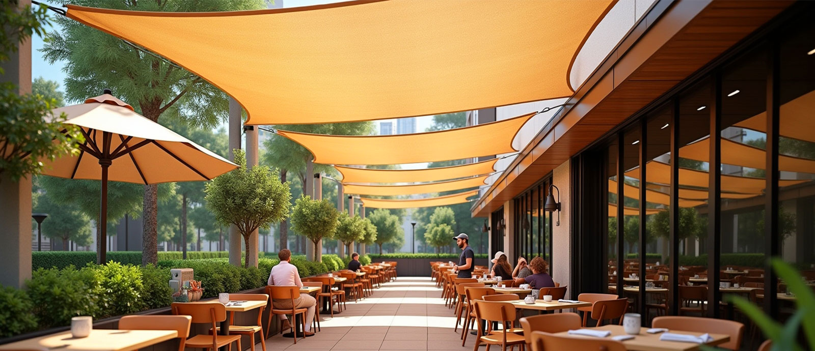 Shade Sails for Businesses in India: How Cafés, Schools & Stores Are Boosting Customer Comfort with Hippo